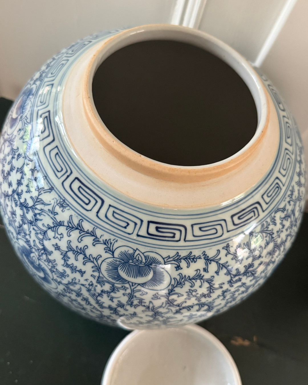 Chinese gemberpot met deksel – blauw-wit
