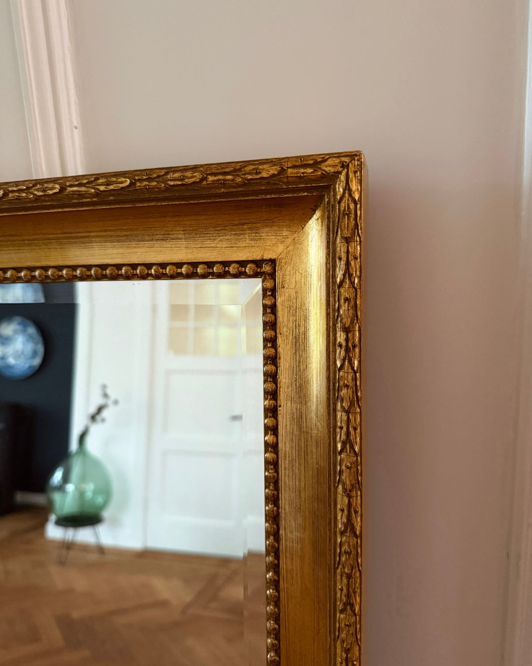 Grote vintage spiegel met vergulde lijst
