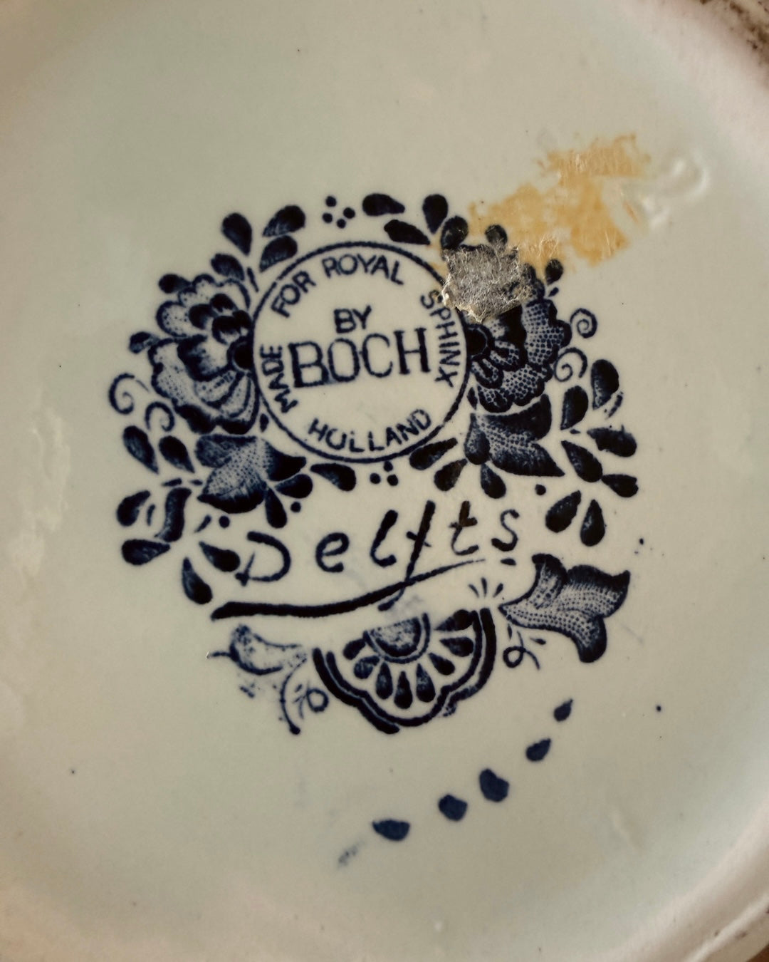 Vintage Boch vaas blauw-wit – 31,5 cm
