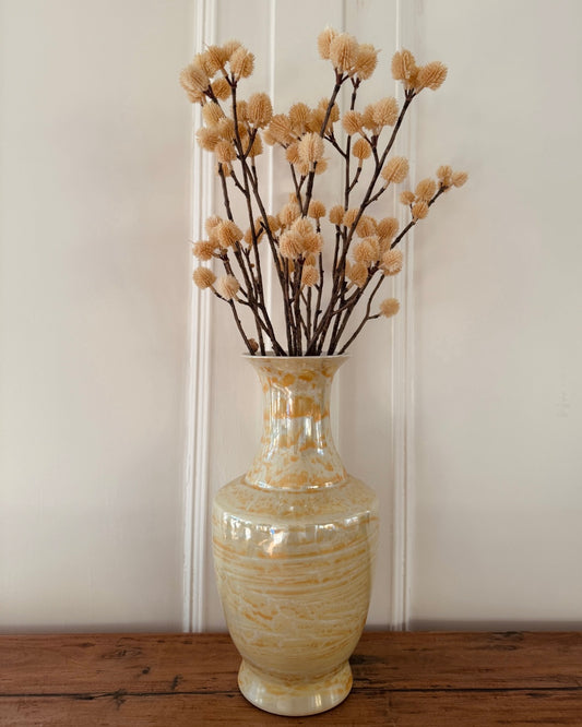 Chinese gele parelmoervaas – 35 cm