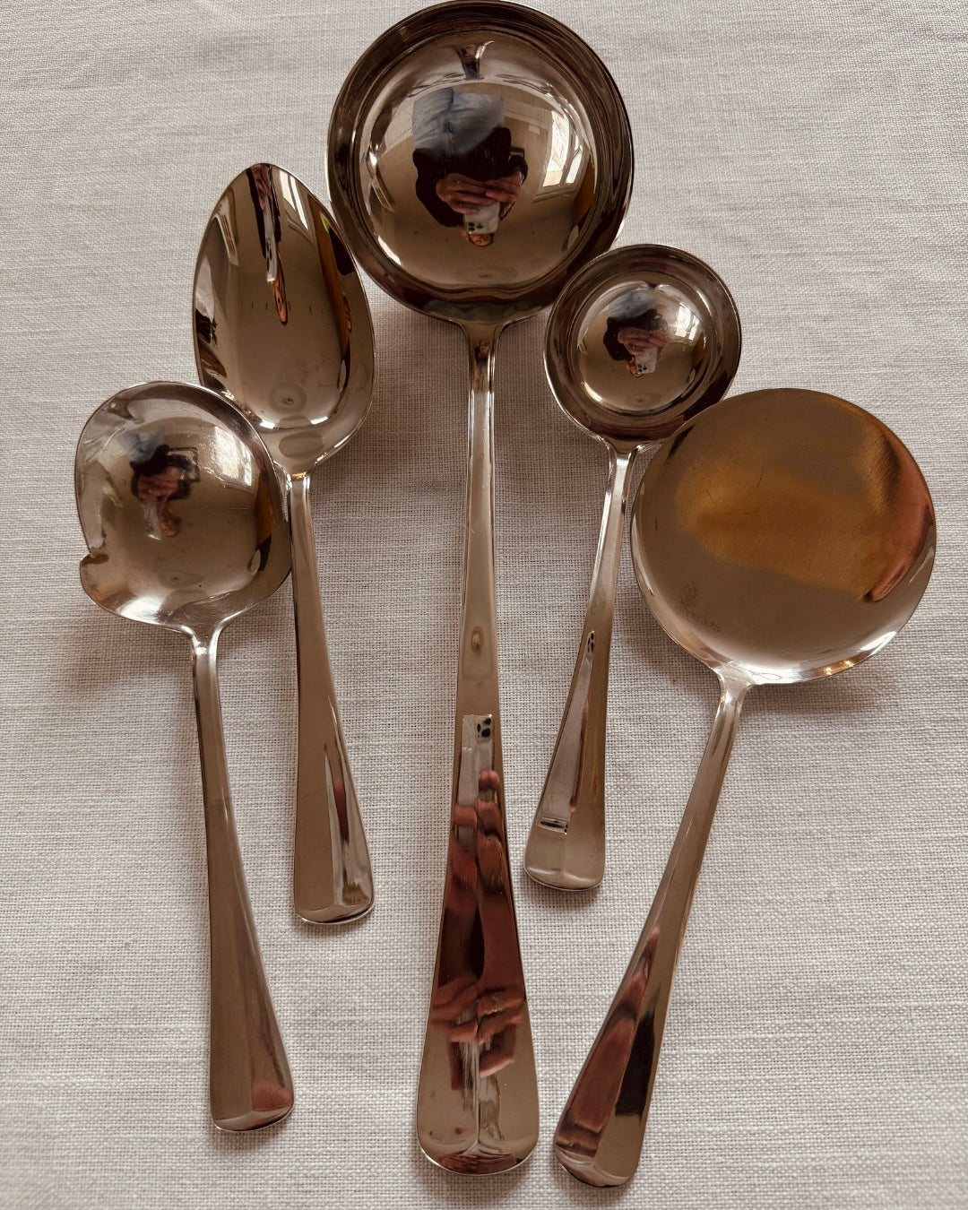 Zwaarverzilverde bestekset Sola (100) – model Haags Lofje – 6 personen