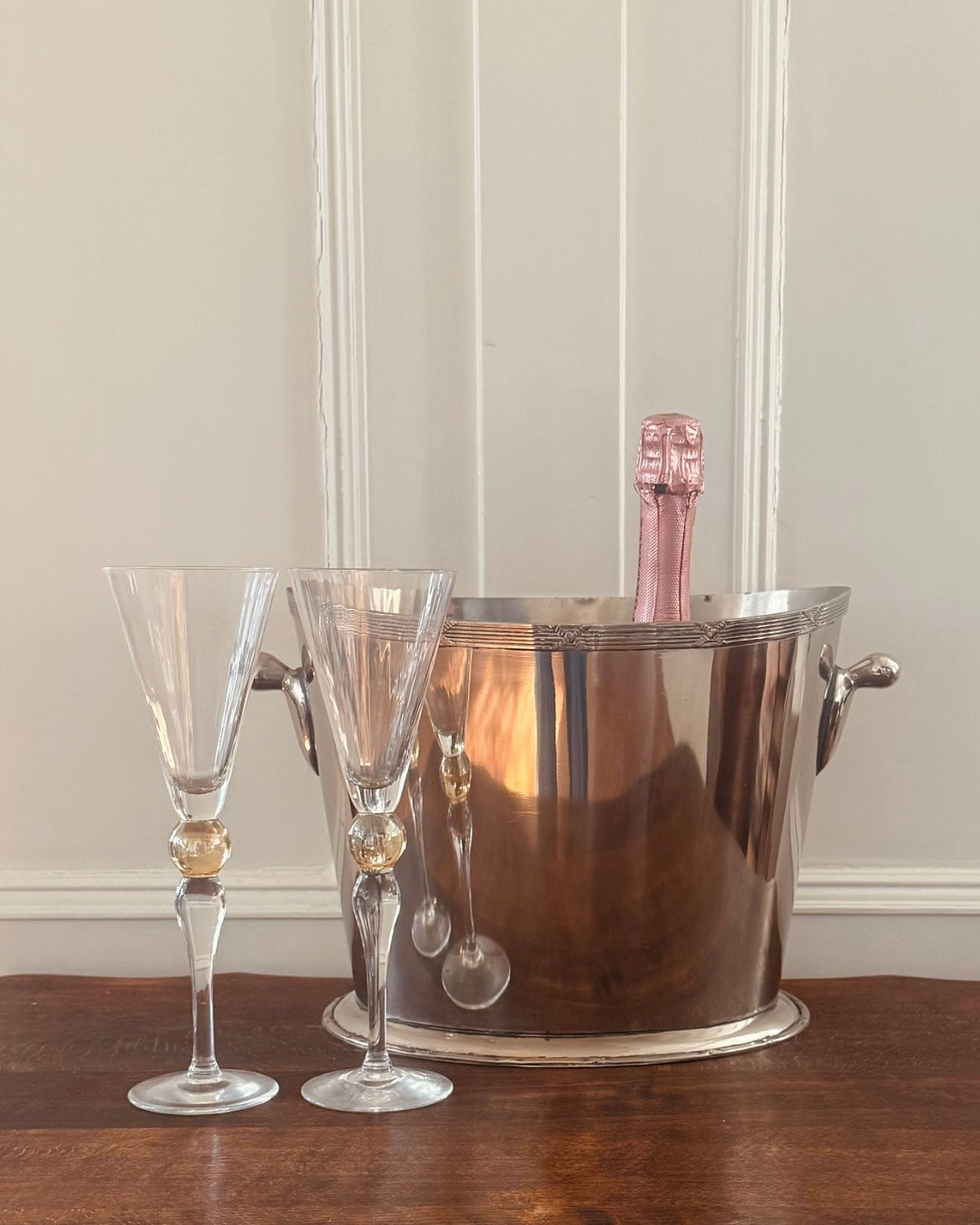 Elegante Verzilverde Champagnekoeler