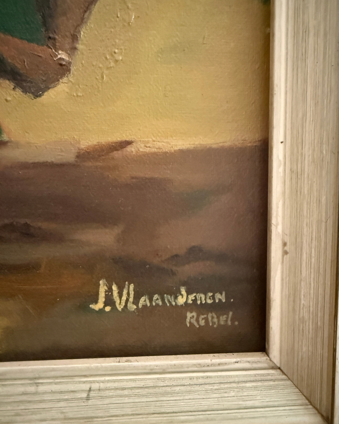 Vintage olieverfschilderij met bloemstilleven | Gesigneerd Jannie Vlaanderen - Rebel