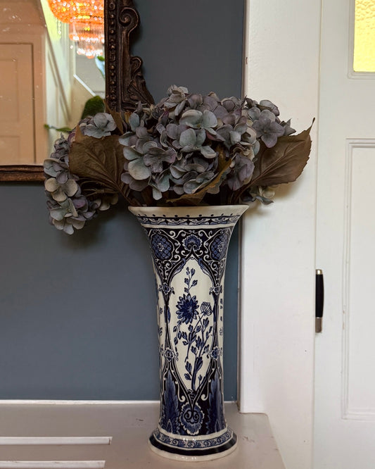 Vintage Boch vaas blauw-wit – 31,5 cm