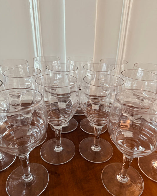 Vintage glazen – set van 17 | ca. jaren 50/60