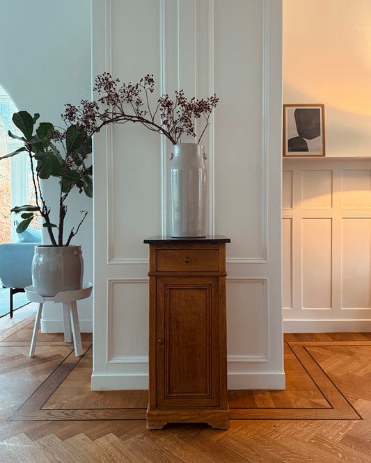 Antiek Frans nachtkastje met marmeren blad