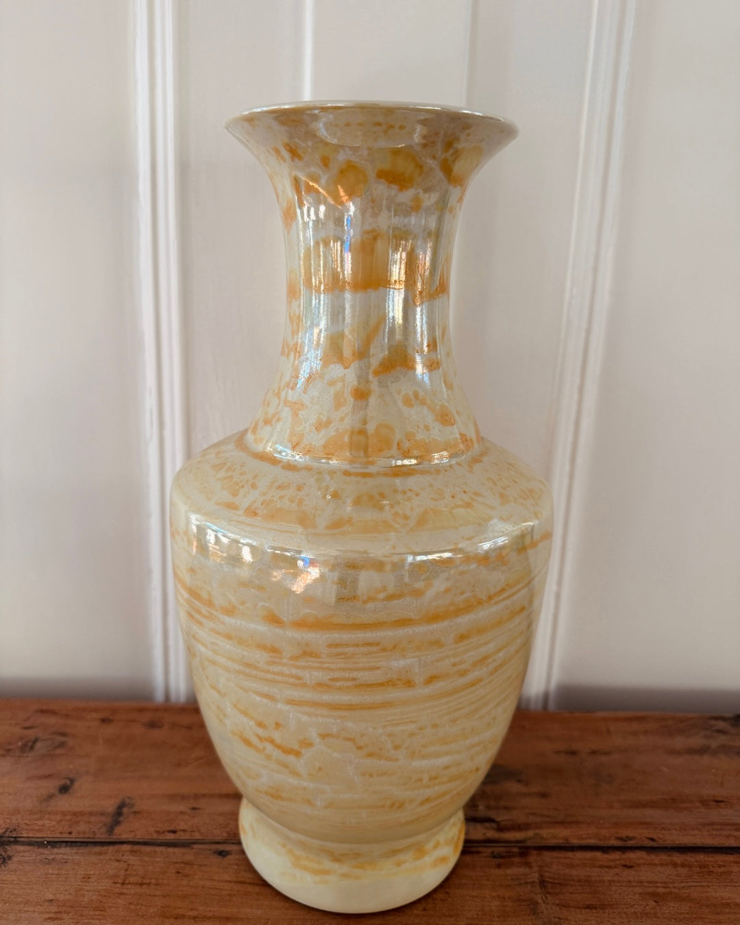 Chinese gele parelmoervaas – 35 cm