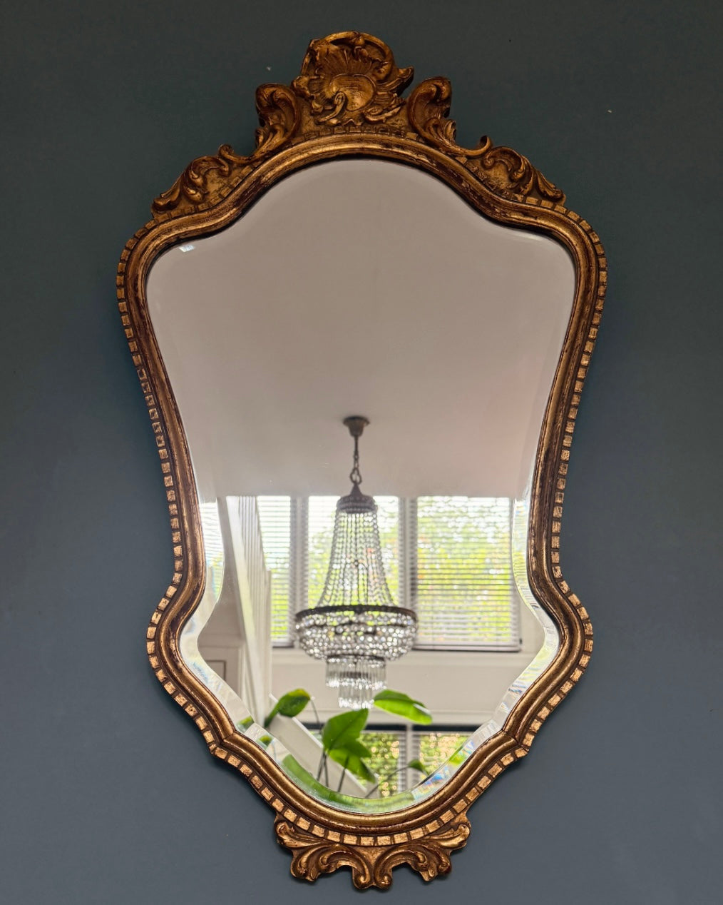 Vergulde spiegel in Rococo stijl
