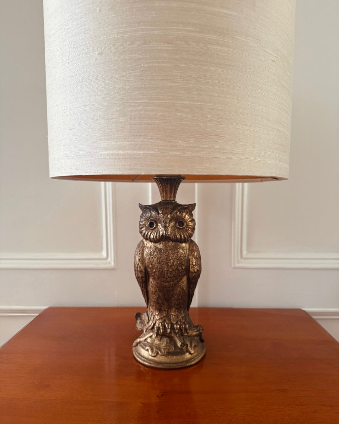 Vintage lampenvoet Uil | 28 cm hoog