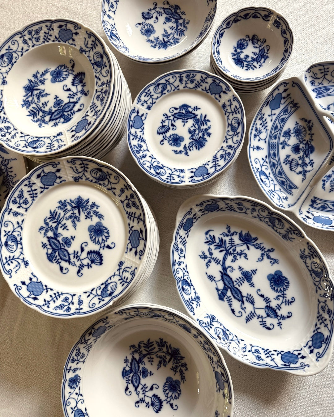 Compleet Thun Zwiebelmuster servies – 50+ delige set