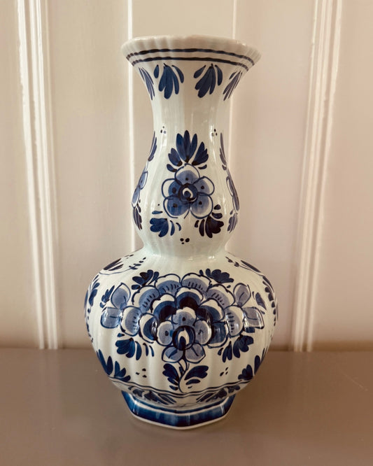 Vintage Delftsblauwe buikvaas | Handbeschilderd