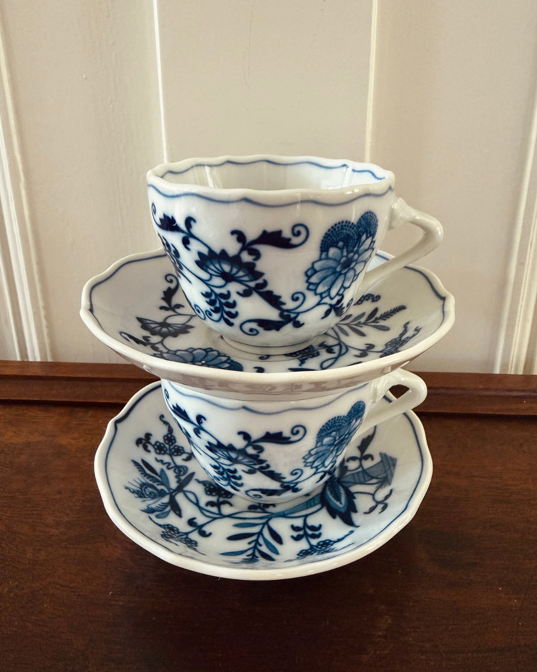 Set van 2 Blue Danube kop en schotels