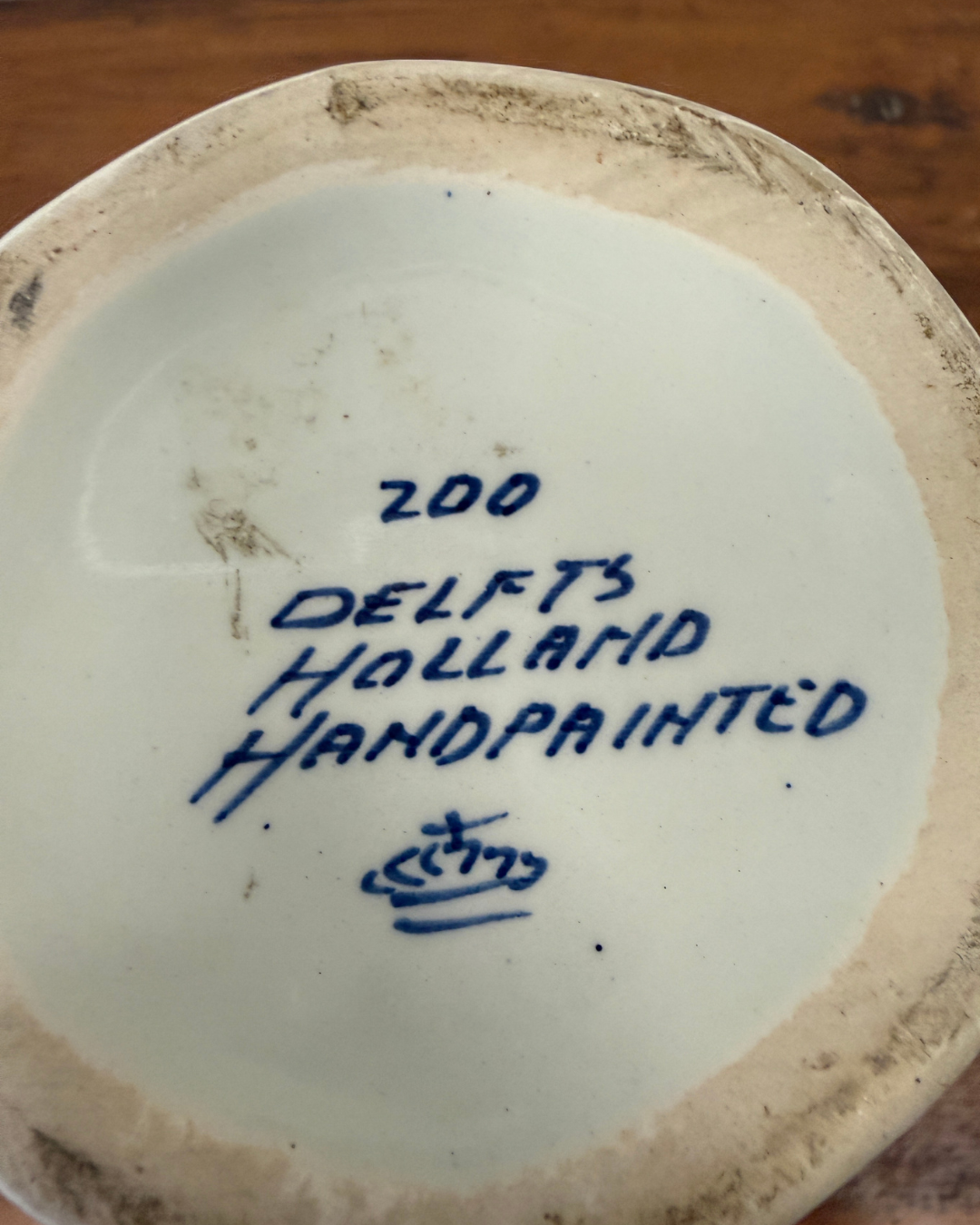 Vintage Delfts blauwe buikvaas handbeschilderd – 26 cm