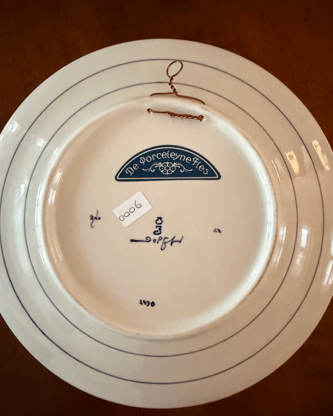 Delfts blauw wandbord – De Porceleyne Fles – Ø 23 cm