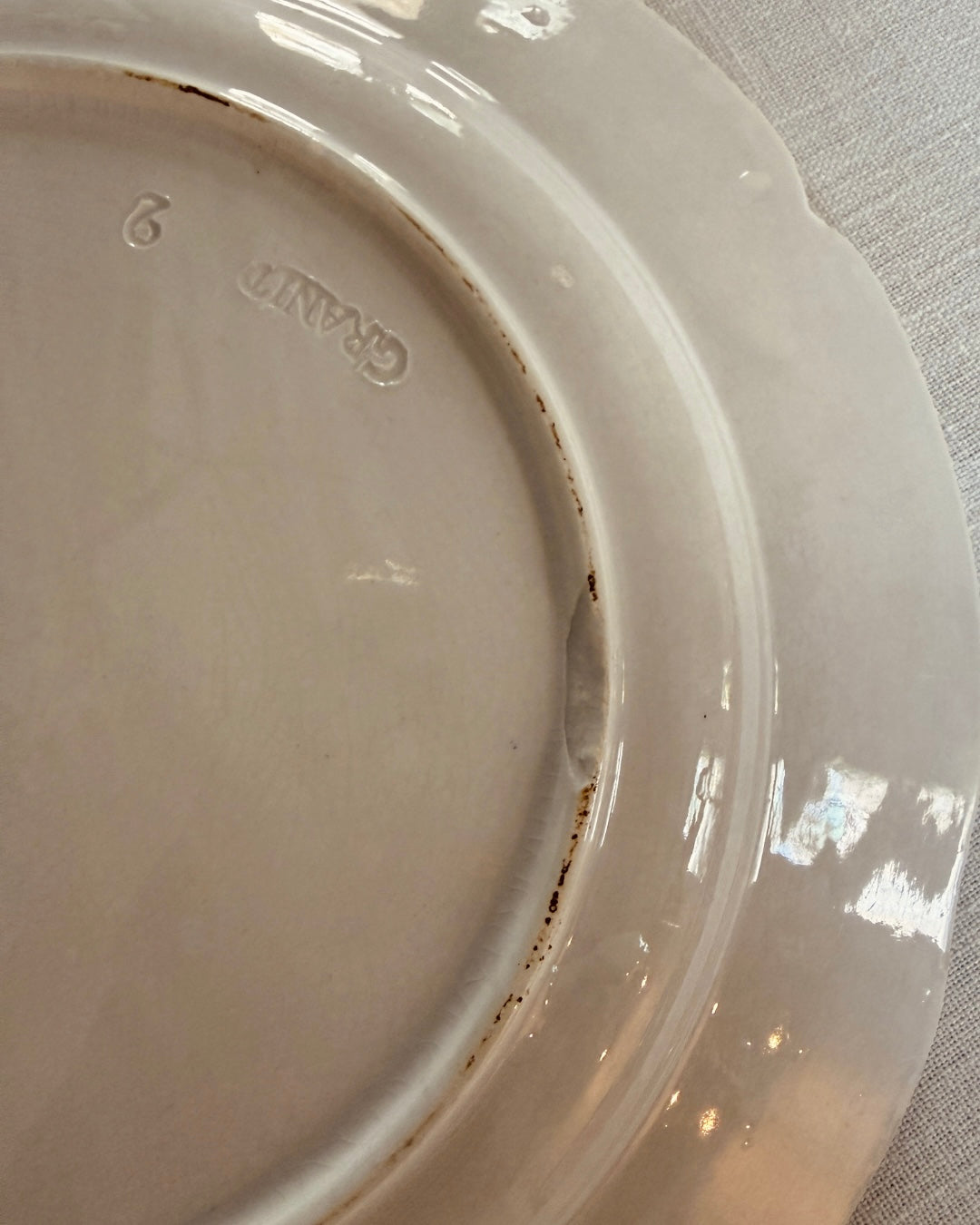 Set Franse schalen Palma – Terre de Fer Onnaing (blauw/wit)