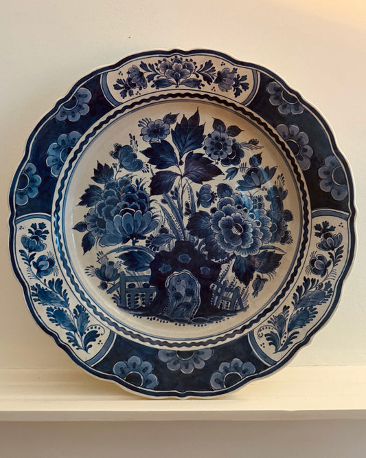 Groot Delfts blauw wandbord – De Porceleyne Fles, jubileumeditie 1653–1953
