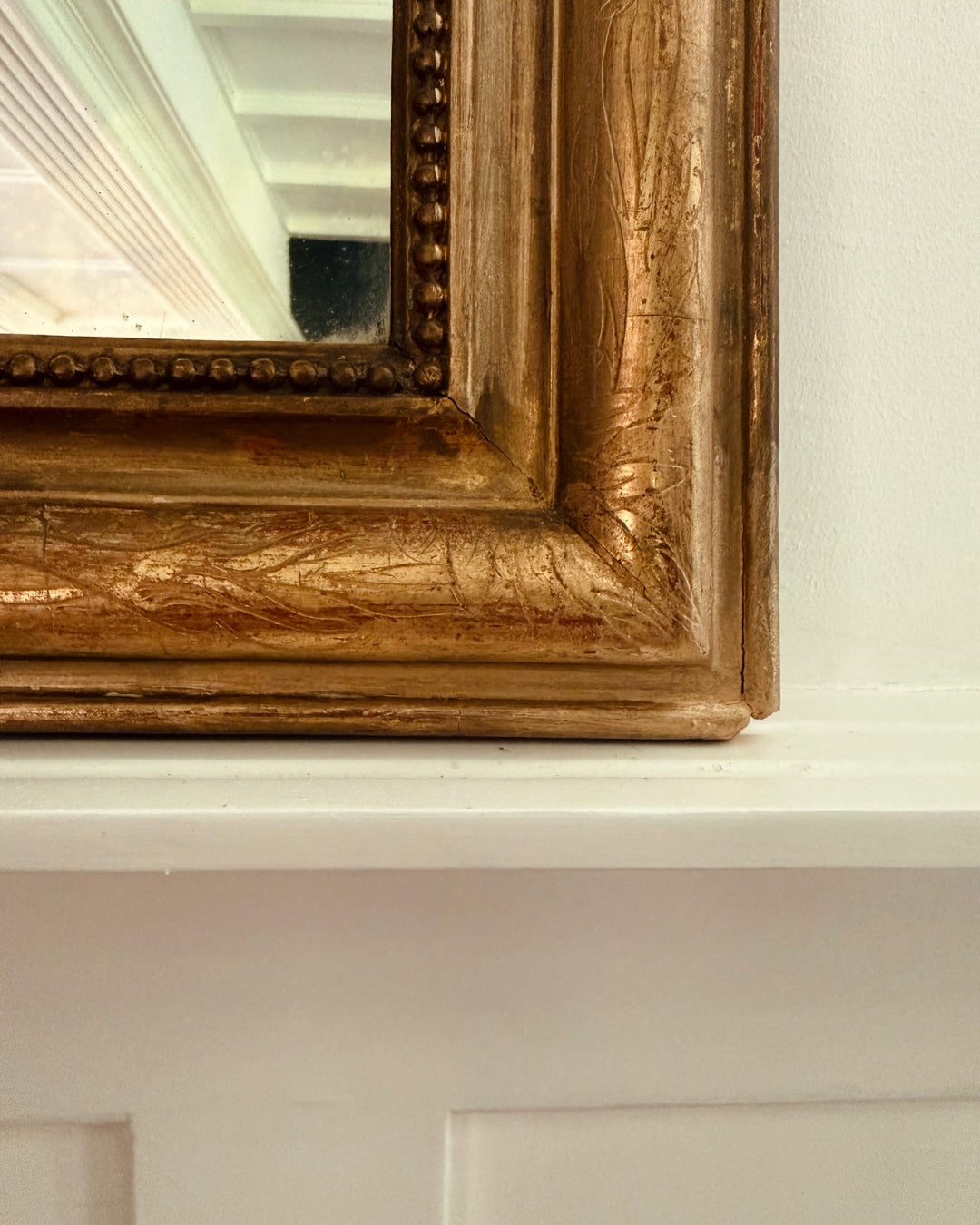 Franse spiegel met originele spiegelplaat | 55 × 70 cm