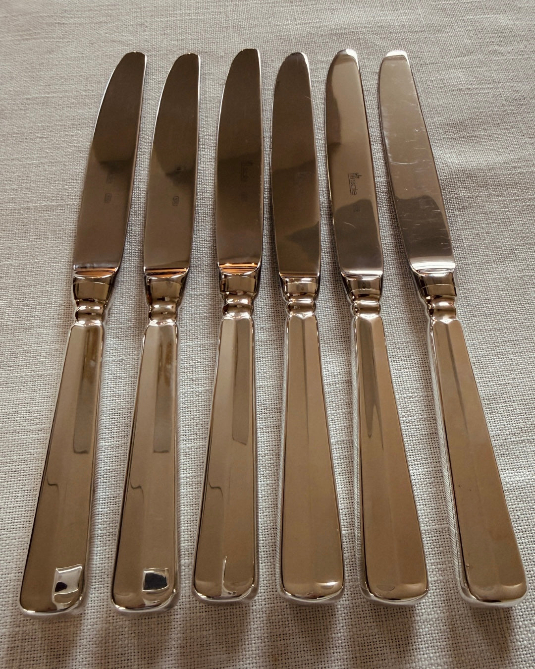 Zwaarverzilverde bestekset Sola (100) – model Haags Lofje – 6 personen