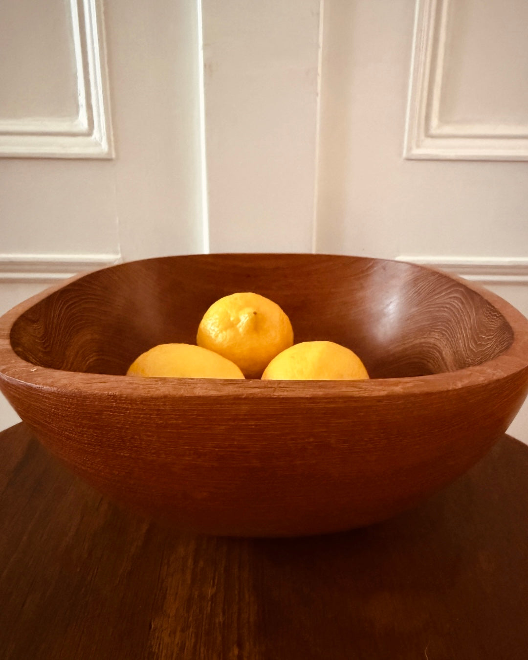 Vintage teakhouten schaal – 25 cm