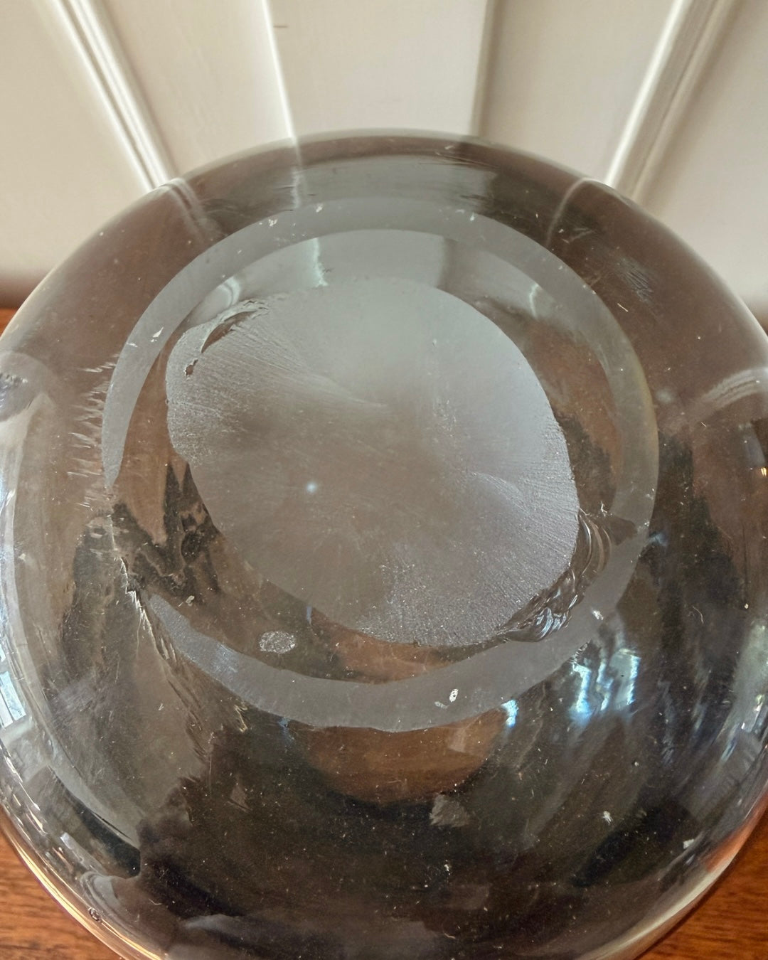 Grote blauwe glazen vaas – 33,5 cm