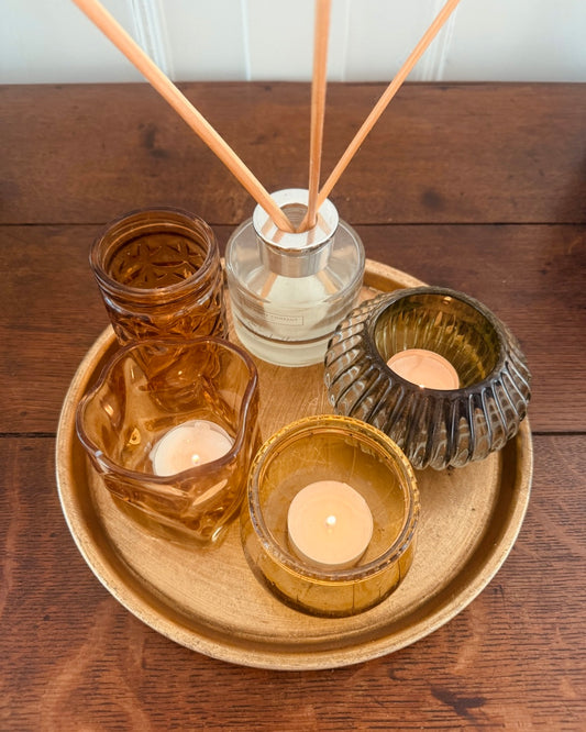 Goudkleurig kaarsenplateau - Nieuw product!